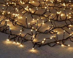 ANNA'S COLLECTION 1-1,3M TREECLUSTER 5M/384LED WARM WIT - 4M AANLOOPSNOER ZWAR