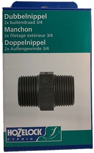 Dubbelnippel ¾" - afbeelding 1