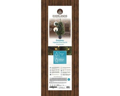 Everlands Imperial boom  groen/wit dia50-H90cm-50 - afbeelding 2