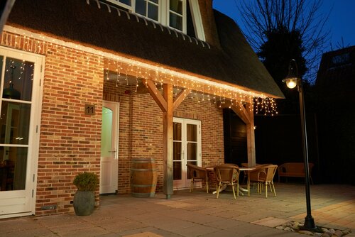 ICICLE LIGHTS TRANSPARANT 180L/360X60CM LED WARM WIT - 5M AA