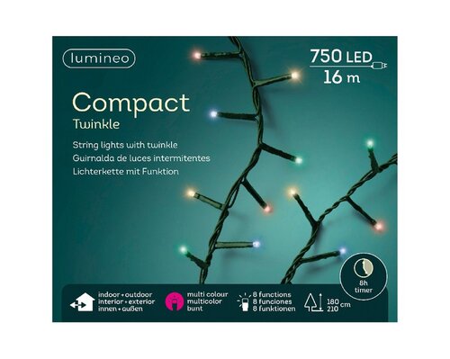 Lumineo tree lights led compact lig groen/multi 1600cm-750L - afbeelding 1