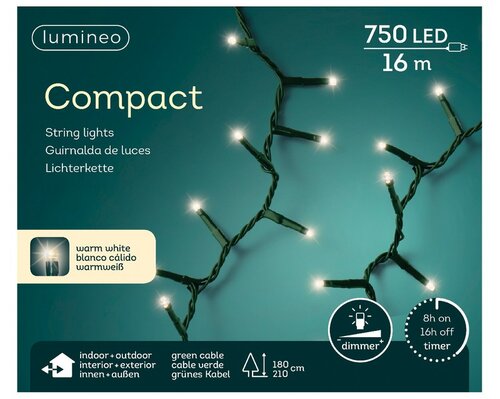 Lumineo tree lights led compact lig groen/warm wit 1600cm-75 - afbeelding 1