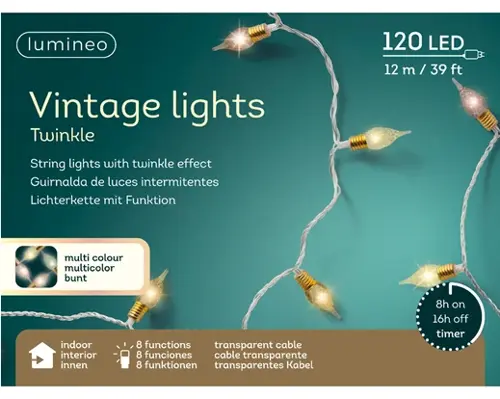 LUMINEO TREE LIGHTS Led vintage l1190cm trnsprnt - afbeelding 4