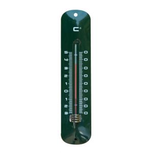 Outside living Muurthermometer metaal groen h30cm