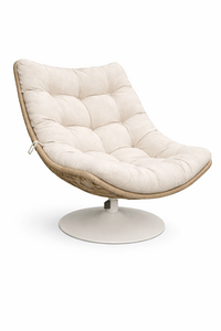 Own Living Arturo relax / draai stoel, Sahara dust, Frame STAAL Pearl