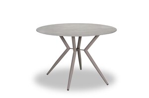 Own Living Dixon dining tafel dia. 110cm, Frame ALU Cashmere, Sintered stone