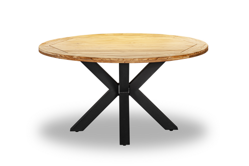 Palma dining tafel rond 140cm, teak top - afbeelding 2