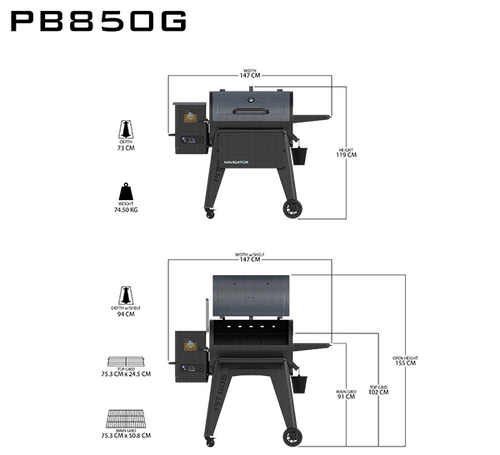 PIT BOSS Barbecue navigator 850 - afbeelding 9