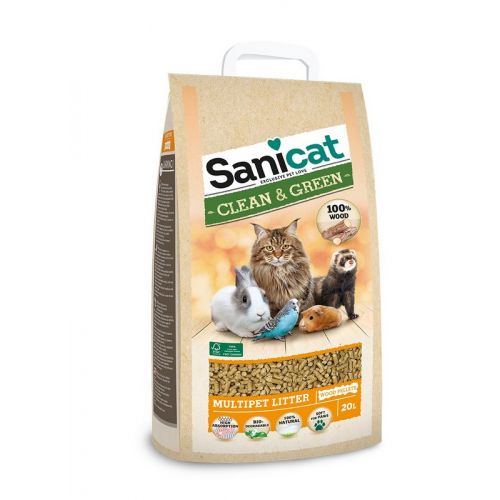 Sanicat Clean & Green Houtkorrel 20L