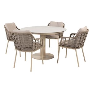 Taste 4SO Puglia dining set – 4 stoelen + Sarah tafel 120 cm Ø