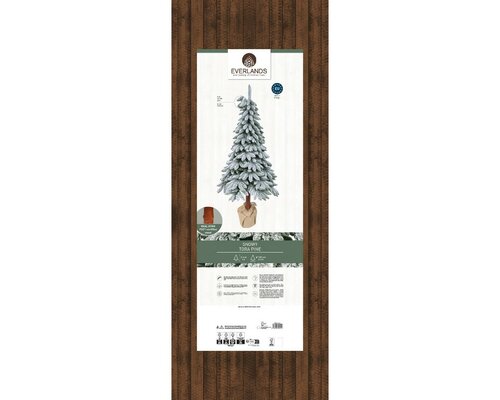 Tora pine snowy dia120-H240cm groen/wit - afbeelding 2